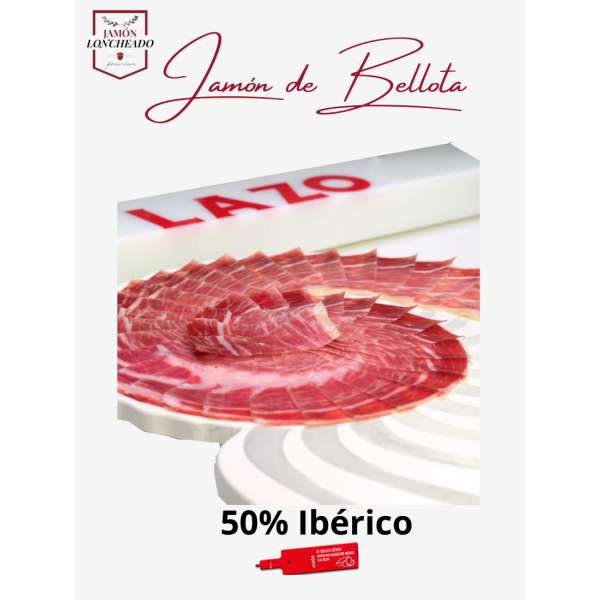 Jamon loncheado de bellota Lazo, 50% Ibérico