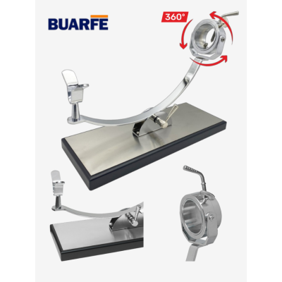 Rotating and Tilting Stainless Steel Ham Stand, Córdoba by Buarfe