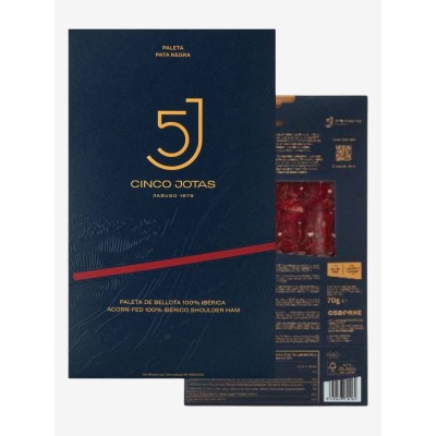5J Cinco Jotas 100 % Ibérico Bellota Schulter Schinken Aufschnitt