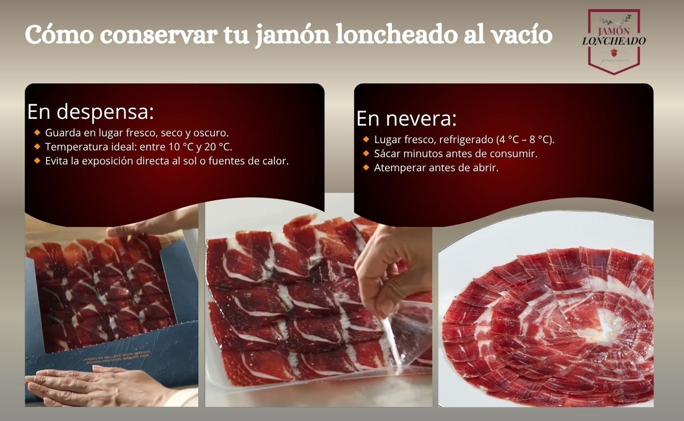 Cómo conservar y servir el jamón ibérico loncheado